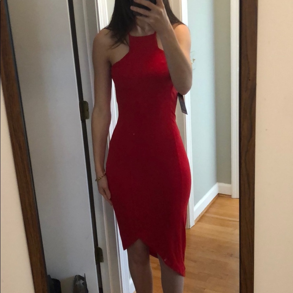 Express red cocktail dress